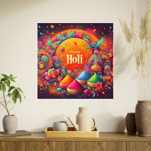 Happy Holi Photo Art Paper Posters - Image 114