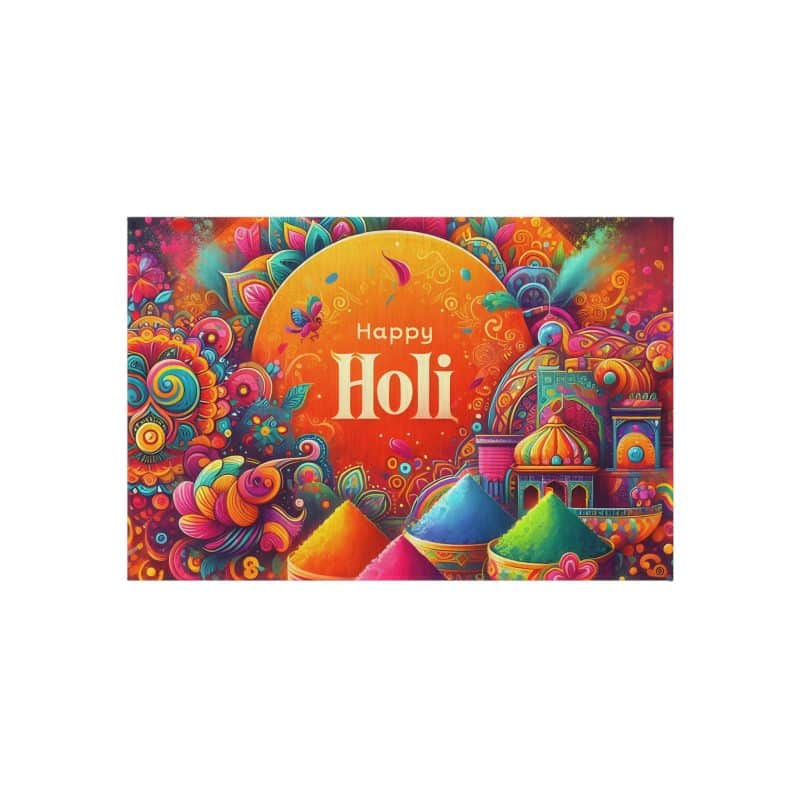 Happy Holi Outdoor Rug