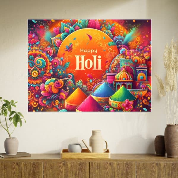 Happy Holi Photo Art Paper Posters - Image 81