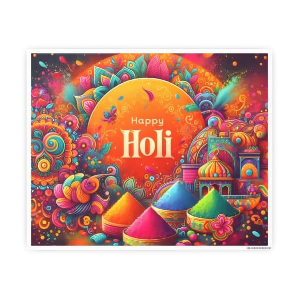 Happy Holi Photo Art Paper Posters - Image 7