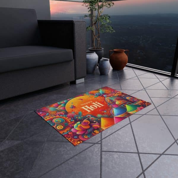 Happy Holi Outdoor Rug - Image 4