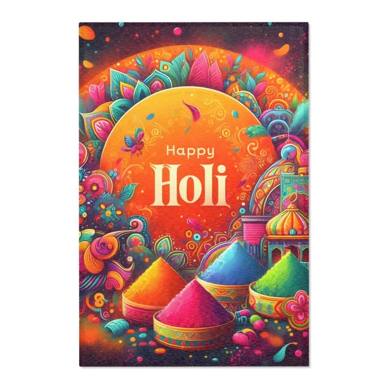 Happy Holi Area Rugs