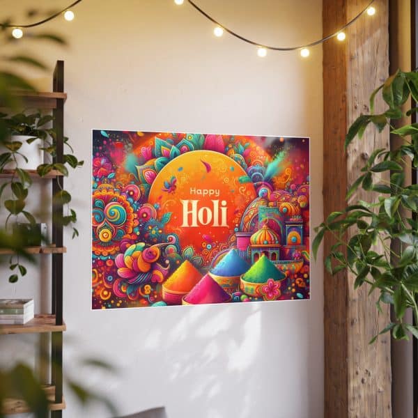 Happy Holi Photo Art Paper Posters - Image 80