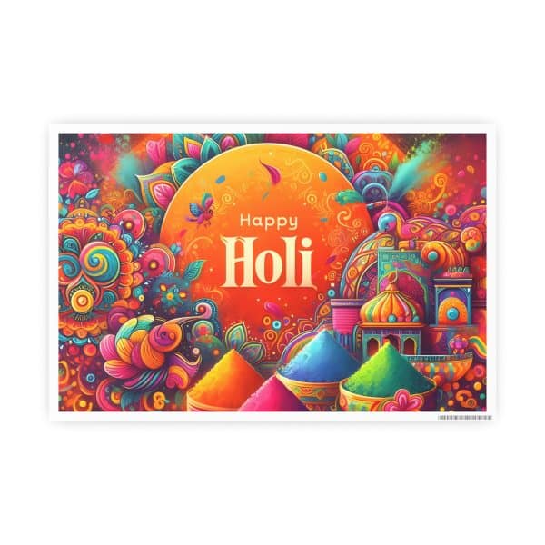 Happy Holi Photo Art Paper Posters - Image 4