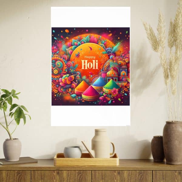 Happy Holi Photo Art Paper Posters - Image 99