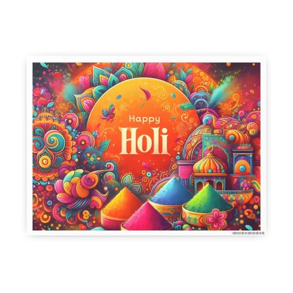 Happy Holi Photo Art Paper Posters