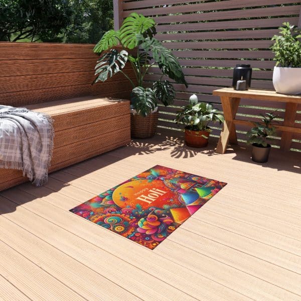 Happy Holi Outdoor Rug - Image 3