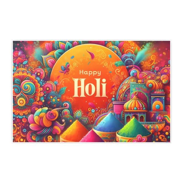 Happy Holi Photo Art Paper Posters - Image 136