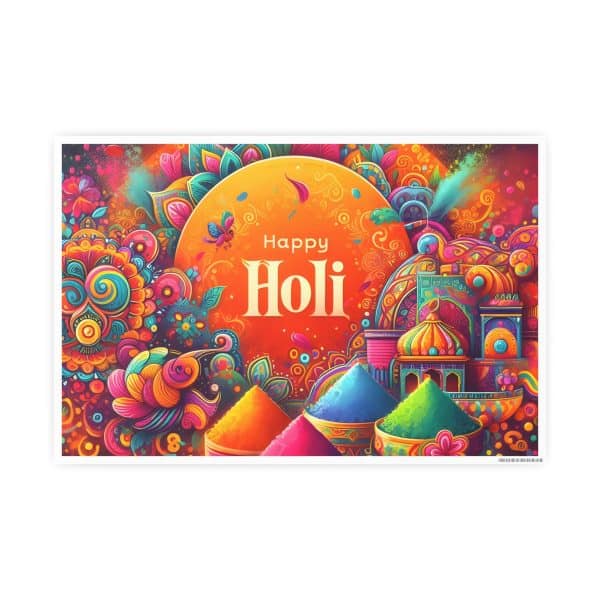 Happy Holi Photo Art Paper Posters - Image 10