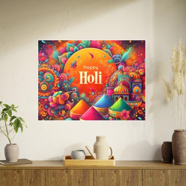 Happy Holi Photo Art Paper Posters - Image 75