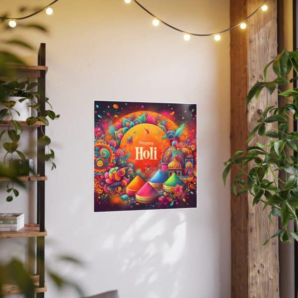 Happy Holi Photo Art Paper Posters - Image 116