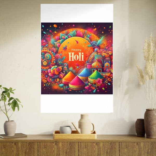 Happy Holi Photo Art Paper Posters - Image 105