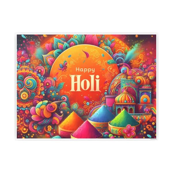 Happy Holi Photo Art Paper Posters - Image 58