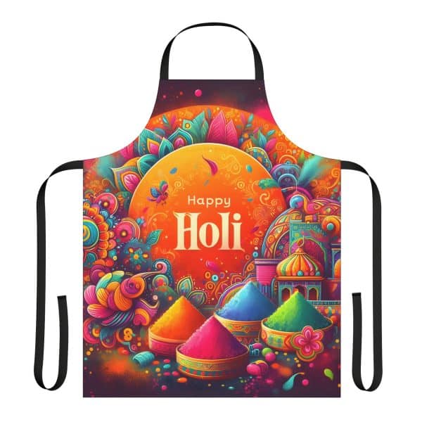 Happy Holi Apron, 5-Color Straps (AOP) - Image 13